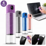 4 Pack Screen Cleaner 3-in-1 Touchscreen Mist Cleaner Spray and Microfiber Cloth Built-in Cleaning Solution Portable Reusable Fingerprint-Proof Spray Bottle for Phone Laptop iPad TV Monitor Car