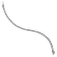 thumbnail image 2 of White Sterling Silver bracelet Fancy Cubic Zirconia CZ Round Clear 7 in 3 mm, 2 of 3