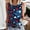 Blue#2, variant on GaThRRgYP Womens Tops under $5,Women's Sleeveless Elastic Waist Top,Women's Casual Lndependence Day Print Sleeveless Tank Black S