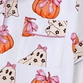 thumbnail image 6 of OOOUM Girls Short Sleeve Lounge Set Kids Sweet Button Down Sleep Set Toddler Lightweight Comfortable Outfits Two Piece Set 4-5 Years, 6 of 9