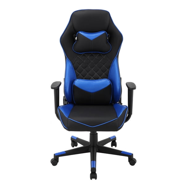 Atayal Adjustable Ergonomic Gaming Chair Office Chair Racing Chair High Back Massage With Lumbar And Head Support Blue Walmart Com Walmart Com