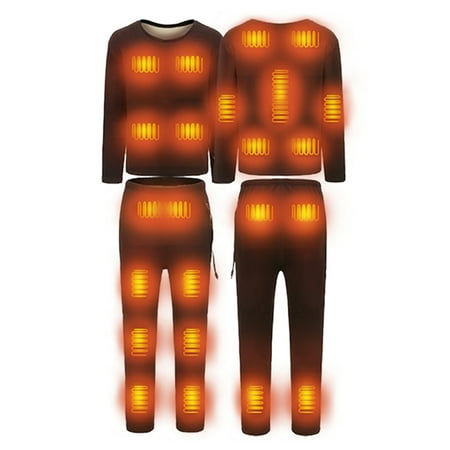 

Women s Heated Thermal Underwear set USB Women s Thermal Underwear set Long Johns Fleece Lined Top Bottom Base Layer