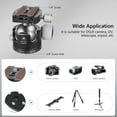 thumbnail image 5 of Low Profile Ball Head ARTCISE KB44 Heavy Duty Tripod Head Full Metal CNC Machined with Extra 1/4" Quick Release Plate for Tripod, Monopod, DSLR, Camcorder, Maximum Weight 66 lbs / 30 kg, 5 of 9