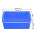 thumbnail image 2 of Unique Bargains 10'x7'x3' Plastic Lab Tray Rectangle Utility Stackable Box Crafts Organizer Blue, 2 of 5
