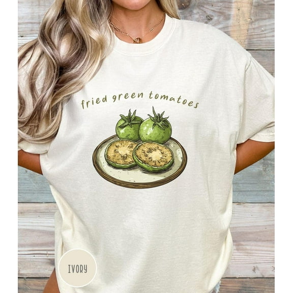 Retro Style Southern Fried Green Tomatoes Tee, Comfort Colors Vintage Style Shirt, Gift for Home Cook, Vintage Tee Shirt, Y2K Grunge Style