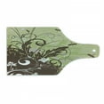 thumbnail image 1 of Dragonfly Cutting Board, Retro Style Flower with Grunge Effects in Vivid Tones Garden Image, Decorative Tempered Glass Cutting and Serving Board, Wine Bottle Shape, Khaki Brown Lilac, by Ambesonne, 1 of 1