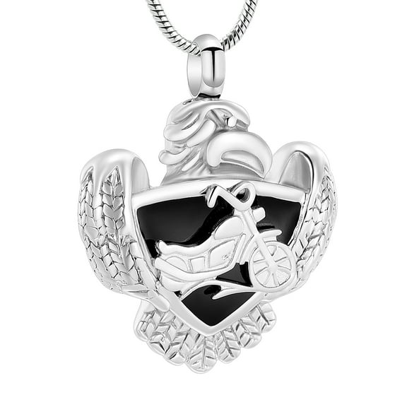 Cremation Jewelry Memorial Ashes Keepsake Urn Necklace Motorcycle Badge Pendant Men Ashes Ashes for Women Ashes Jewelry
