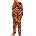 thumbnail image 6 of Basketball Pattern Print Unisex Adult Onesie Pajamas with Pockets for Women Men Hooded Loungewear, 6 of 8