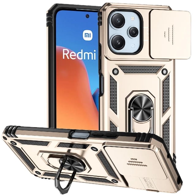 Estuche GANGXUN para Xiaomi Redmi 12, soporte giratorio 360°, estilo mecánico y magnético