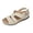 Beige, variant on Womens Comfort Flat Sandals with Low Wedge Heel,Adjustable Buckle Strap,Dressy Summer Sandals,Comfortable Open Toe Slip On Shoes with Arch Support,Lightweight Walking Sandals for Travel & Casual Wear