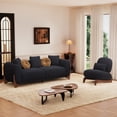 thumbnail image 5 of Fortmok Modern Boucle Fabric Sofa Set - 1 Sofa and 1 chair with Sleek Wooden Legs for Living Room or Home Office, 5 of 11