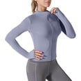 thumbnail image 2 of Sentmoon Chandails de Golf pour Femme Séchage Rapide Chandail à Manches Longues Col Ras du Cou avec Fermeture Éclair Doux Coupe Régulière Chandails UV pour Femmes pour le Golf et l'Entraînement Athlétique S, 2 of 7