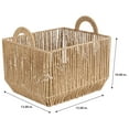 thumbnail image 2 of Simplify Vertical Weave Storage Basket Vertical Weave Paper Rope, Decorative Baskets, Handles, 2 of 8