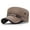 brown, variant on New Fashion Hat Cap Men Women Unisex Flat Top Leather Edge Retro Faded Military Hat Slub Cotton Hat Adjustable Outdoor Army Military Hat Retro Fade Style Washed Cotton Flat Top Cap Adjustable