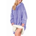thumbnail image 4 of Sudadera Tipo Hoodie Cobija Unisex Hoodie Shendy Vendy Con Capucha Afelpada Suave Purpura, 4 of 5