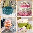 thumbnail image 2 of 1 PCS 200g T-Shirt Yarn Elastic Fabric Crochet Cloth for DIY Knitting, 65.62 Yards Spaghetti Thick Knitting for Hand DIY Bag Basket Cushion Crocheting Projects, Home Decor, 2 of 6
