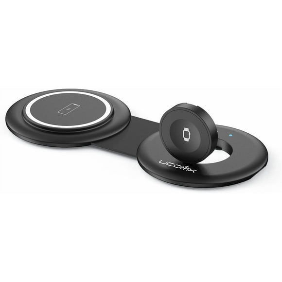 Cargador inalámbrico UCOMX Nano Mini Magnetic 2 en 1 para iPhone