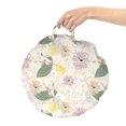 thumbnail image 2 of Japanese Garden Round Floor Cushion with Handle, Painting of Lemons Leaves and Flowers Flourishing Botanical Art, Decorative Pillow for Living Room & Dorms, 18" Round, Multicolor, by Ambesonne, 2 of 4