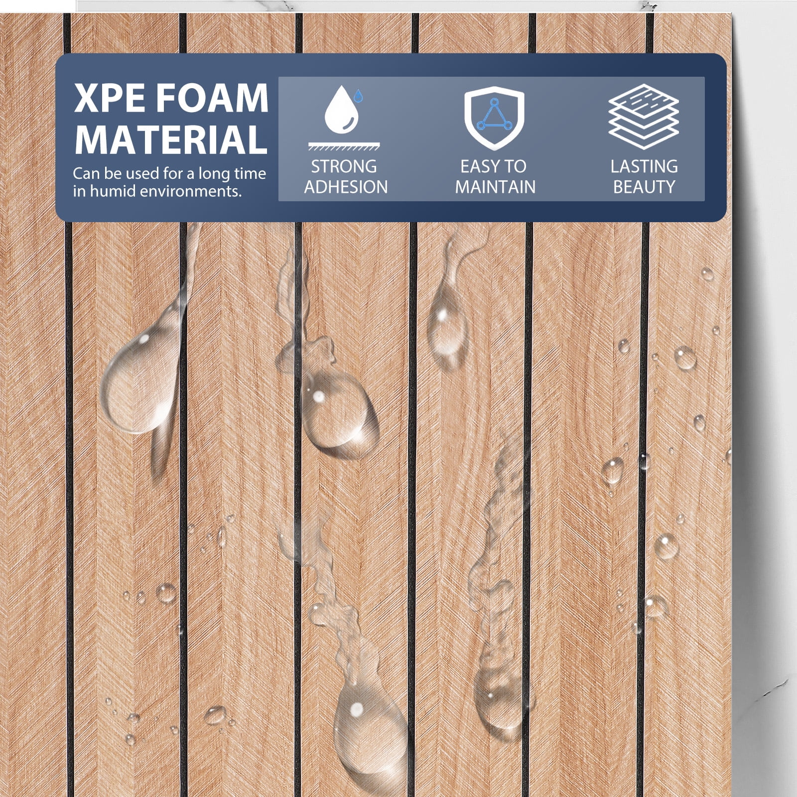 LOLIPPYY Wood Grain Peel and Stick Wallpaper Roll, Self-Adhesive Removable Wall Panels 40cm for Bedroom and Living Room Decoration