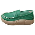 thumbnail image 1 of Zapatos informales de PU perfecl para mujer Zapatillas de deporte sin cordones Parte inferior gruesa Verde 40, 1 of 8