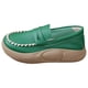 thumbnail image 1 of Zapatos informales de PU para mujer, zapatos de suaves y cómodos, zapatillas de deporte sin cordones, parte inferior gruesa, ropa de calle verde 36, 1 of 8