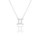 thumbnail image 4 of Collar del zodiaco Minnieouse Ajustable Ins Color rápido A prueba de herrumbre Superficie lisa Géminis Plata, 4 of 6