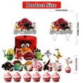 thumbnail image 4 of 32 Pcs For Angry Birds Cartoon-Themed Birthday Decorations and Party Favors Set – Includes Banner, Cake Topper, 12 Cupcake Toppers, and 18 Balloons for Celebration Events, 4 of 5
