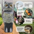 thumbnail image 4 of Faux Hibou pour Jardin avec Tête Rotative, Yeux Réalistes et Forme Imperméable, 4 of 7