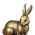 thumbnail image 3 of Estatua de conejo de cobre antiguo, escultura de de latón, adorno de escritorio para decoración de hogar y oficina, regalos dorados, 3 of 3