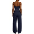 thumbnail image 4 of FNFYFH Women's 2 Piece Lounge Set Ribbed Tank Top and Wide Leg Sweatpants Tracksuit Comfy Matching Sets, 4 of 5