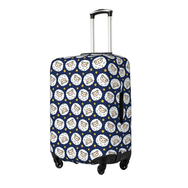Balery Cute Sheep With Star Funda de equipaje, fundas para maletas, elástica, lavable, protector de maletas, compatible con maletas de 18 a 32 pulgadas-Large