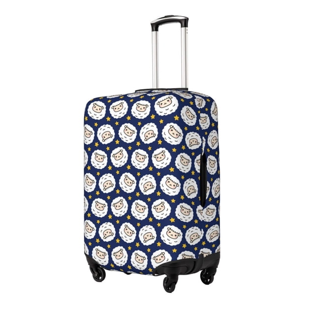 Balery Cute Sheep With Star Funda de equipaje, fundas para maletas, elástica, lavable, protector de maletas, compatible con maletas de 18 a 32 pulgadas-Large