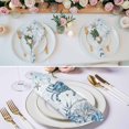 thumbnail image 3 of Blue Coastal Crabs Cloth Napkins, Summer Ocean Seahorse Coral Shells Washable and Reusable Dinner Napkins Set of 8, Table Napkin for Kitchen Party Birthday Wedding Hotel Housewarming 20"x20", 3 of 9