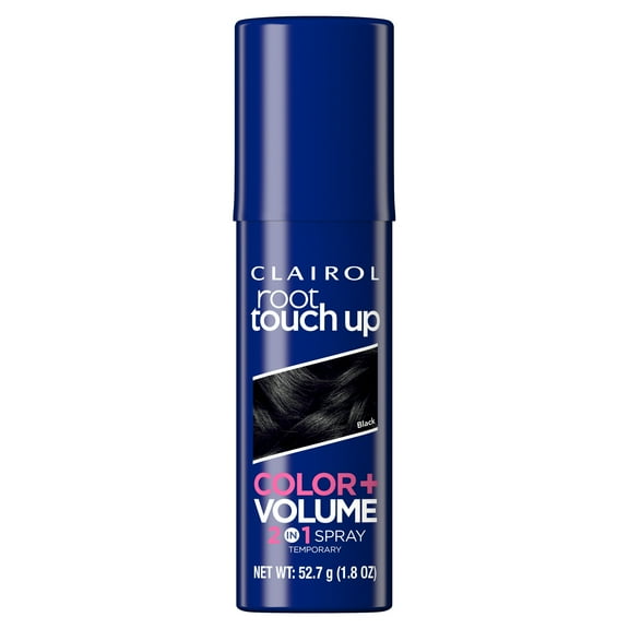 Clairol Root Touch-Up Color and Volume 2-in-1 Spray, Temporary Root Spray Hair Dye, Black, Hair Color, 1.8 oz