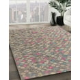 thumbnail image 2 of Ahgly Company Indoor Square Abstract Mauve Taupe Purple Abstract Area Rugs, 3' Square, 2 of 6