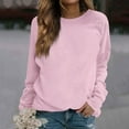 thumbnail image 1 of Kagetolytai Chandails pour Femmes Mode Décontractée Unie Manches Longues Col Rond Pull Haut Blouse Hoodies pour Femmes Rose 2TG, 1 of 5