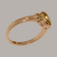 thumbnail image 3 of LBG British Made 18k Rose Gold ring with Natural Citrine Womens Engagement Ring - 33 size options - Size 11, 3 of 6