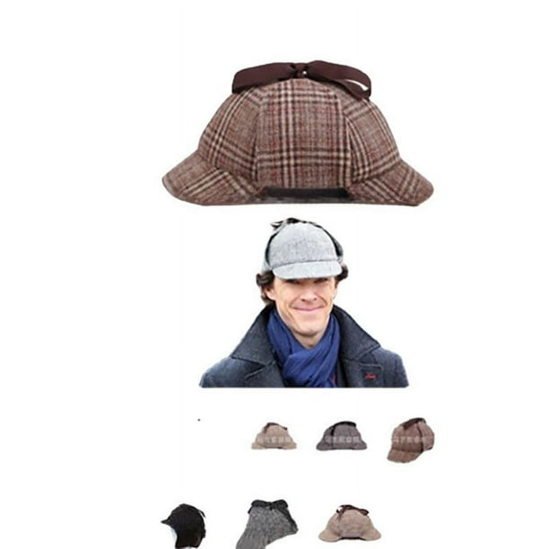 Sombrero de detective de caza de ciervos para niños adultos, sombrero de detective Fu, dios del río