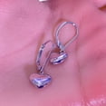 thumbnail image 3 of Heart Dangle Earrings for Women,Silver Dangle Leverback Earrings Hypoallergenic Love Heart Dangle Drop Earrings for Jewelry Gifts, 3 of 6