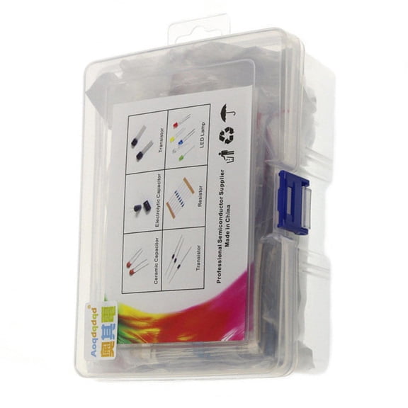 JIAHAOO All-in-One Electronics Kit for Hobbyists and Makers, Features F5MM & F3MM LEDs, Metal Film Resistors, and More