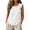 White, variant on Turilly Womens Solid Color Round Neck Sleeveless Blouses with Ruffle Cap Sleeves Loose Fit Tank Top for Summer