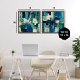 thumbnail image 3 of Stupell Industries Blue & Green Abstracts 2 Piece Brown Framed Floater Canvas Set design by Maurizio Piovan, 18 x 18, 3 of 9