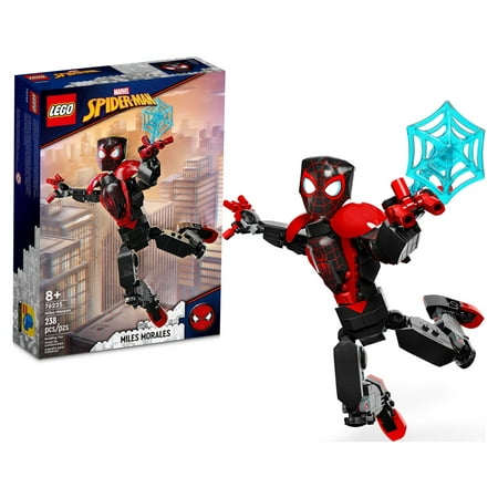 LEGO Marvel Miles Morales Figure Set, 76225 Fully Articulated Spider-Man Action Toy, Super Hero Movie Collectible, Birthday Gift Idea for Kids