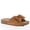 Tan, variant on Women’s Bow Slide Sandals Slip On Summer Sandals Cork Midsole, Lightweight Non-Slip Casual Walking Sandals