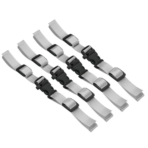Uxcell Backpack Belt Strap, 4 Pack Nylon Webbing Adjustable Replacement Waist Strap with Quick Release Buckle, Grey