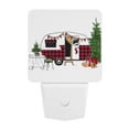 thumbnail image 5 of Goofa Vintage Buffalo Plaid Christmas Camper Night Light, Plug-in, Dusk to Dawn Sensor, Warm White, Ambient Lighting, Ideal Kids Adults Nightlight-US, 5 of 9