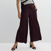 Women's Ellen Tracy High Rise Pull On Pants Color: Wine Tasting Size: LARGE