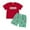 Red, variant on Toddler Boy Clothes Kids Spring Summer Embroidery Printed Sleeveless Casual 12 18 24 Month 3T 4T 5T New Born for Twins Outfits T-shirt with Elastic Waist Shorts Outfit 2 Piece