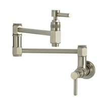 Kingston Brass KS5108DL Concord Wall Mount Pot Filler Faucet in Brushed Nickel