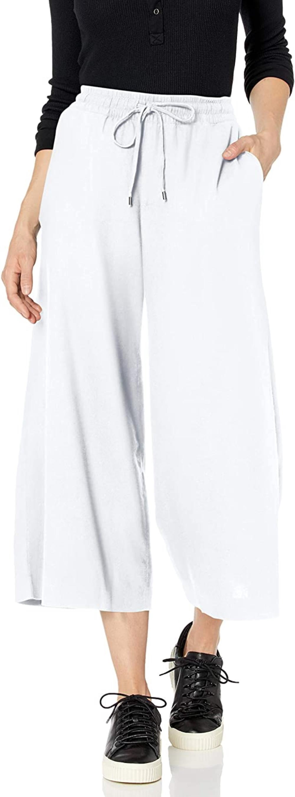 Chaps Women's Cropped Linen Blend Pant 